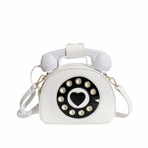 White Retro Telephone Handbag